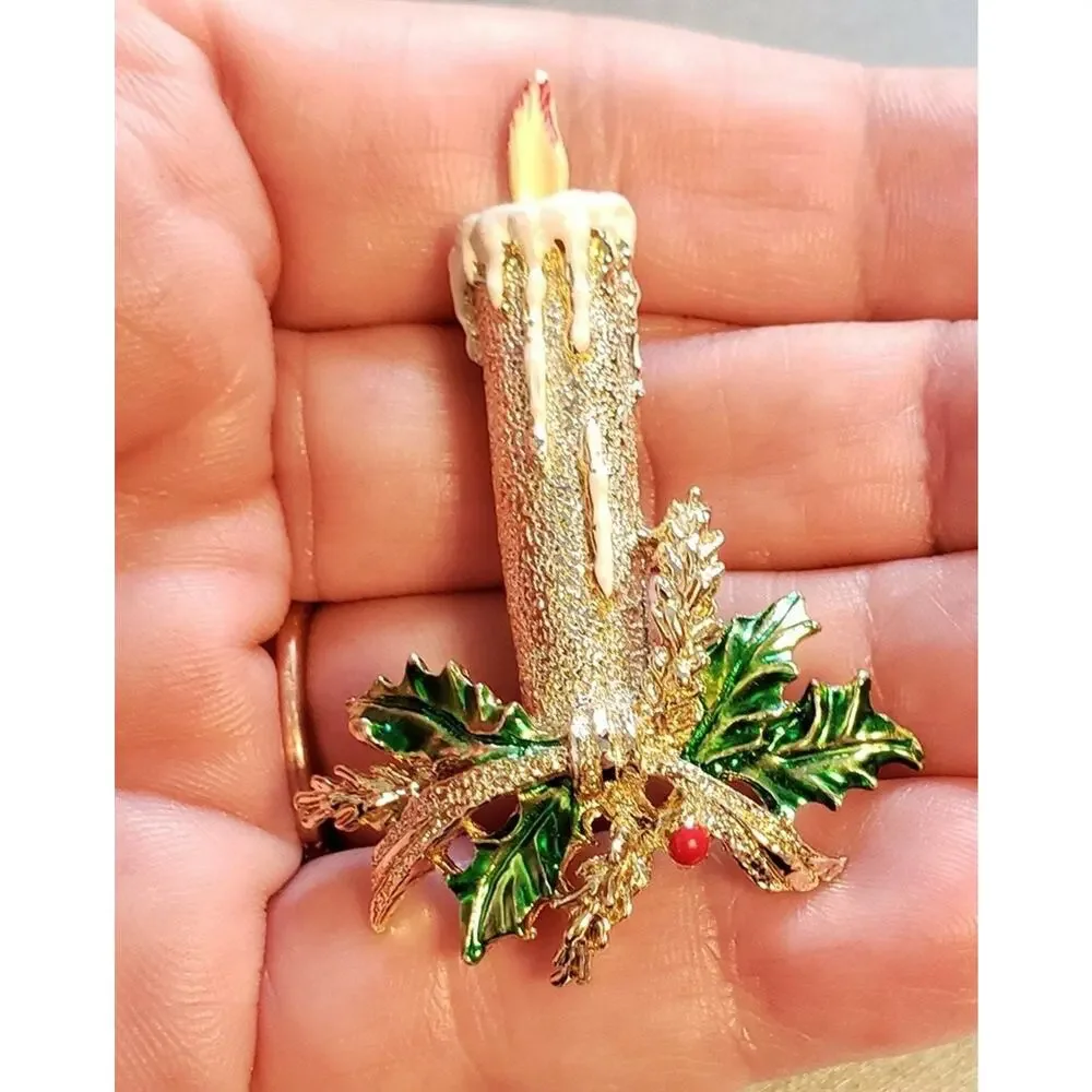 Vintage Christmas Brooch‎ Pin Gerrys 2